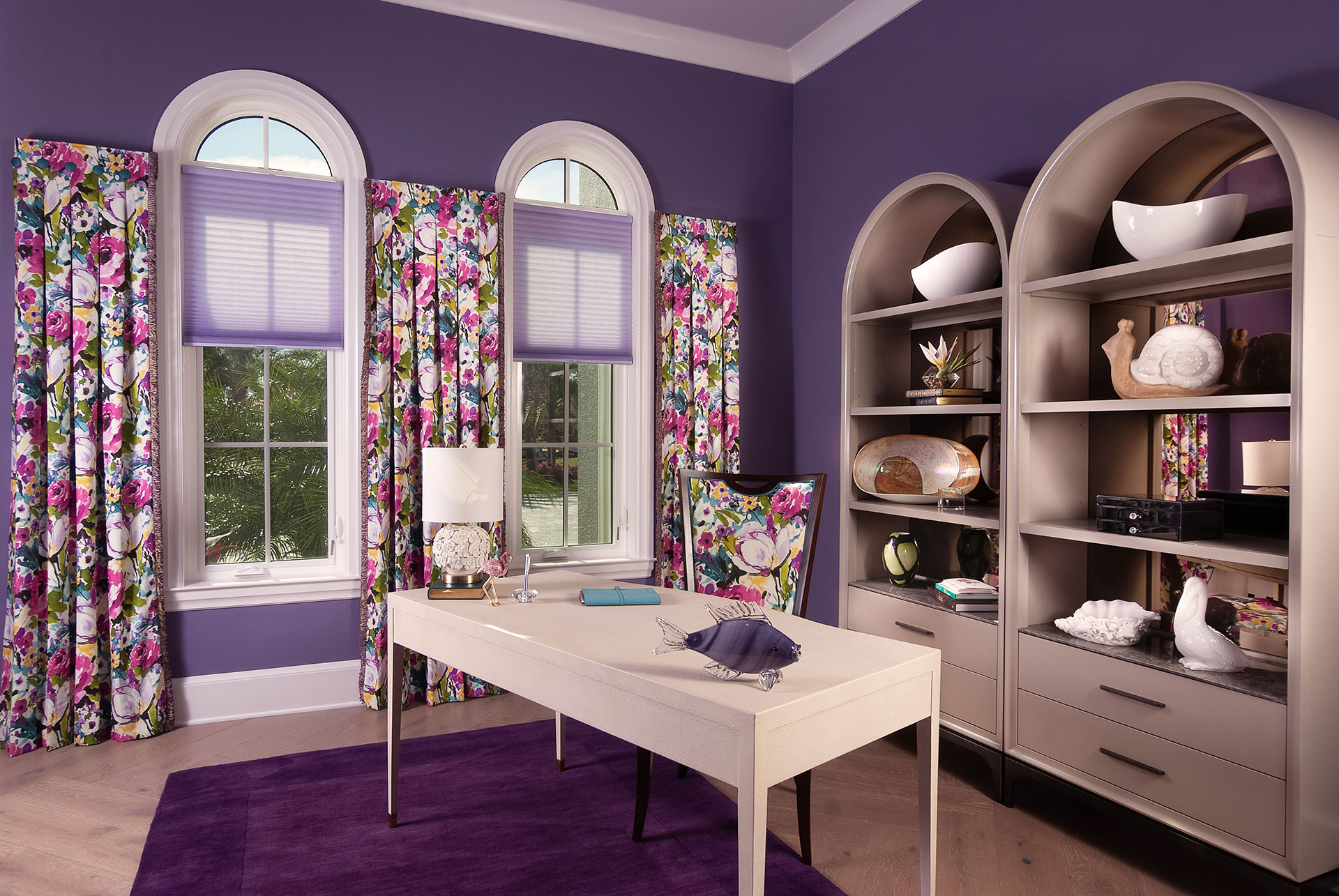 floral themed home office
